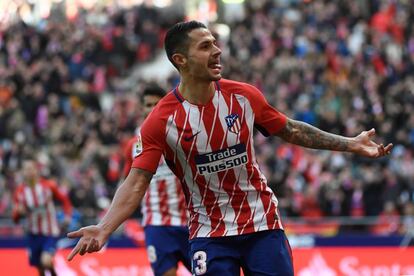 Vitolo celebra el gol marcado ante el Celta.