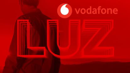 Cartel publicitario de la Tarifa Luz de Vodafone.