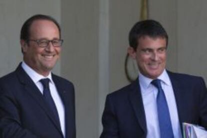 El presidente francés, Francois Hollande, y el primer ministro galo, Manuel Valls.