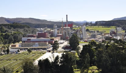 Biofábrica de celulosa de Ence en Navia (Asturias).