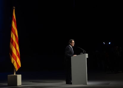 El president de la Generalitat, Artur Mas, en un moment del seu discurs.