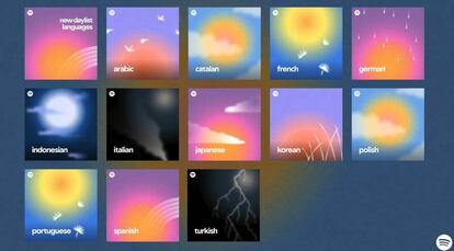 Nuevos idiomas de Spotify daylist