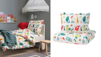 Un diseño de sábanas y fundas perfecto para los niños. IKEA.