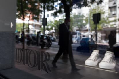 La tienda de Dior en Madrid, fotografiada este martes