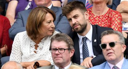 Carole Middleton y Gerard Piqué, en Wimbledon.