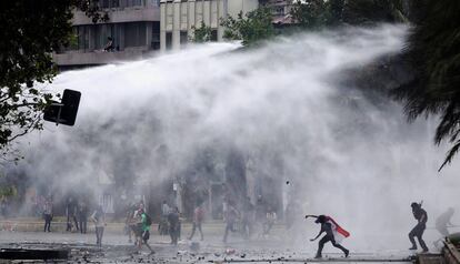 Manifestación en Santiago de Chile, este miércoles.