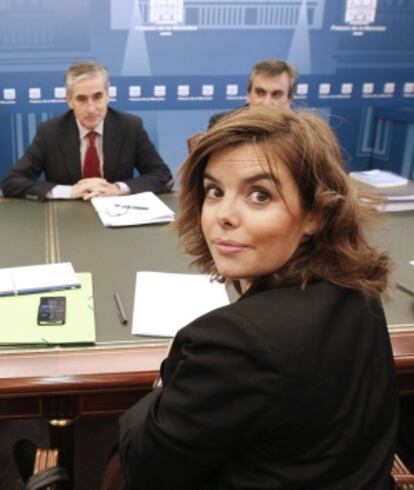 Ramón Jáuregui y Soraya Sáenz de Santamaría.