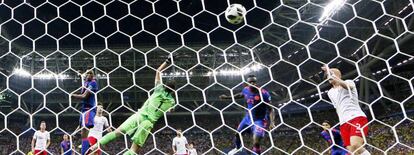 El primero gol para Colombia, de Yerry Mina.