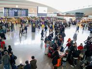 Vista de la terminal de pasajeros del aeropuerto de Bilbao.