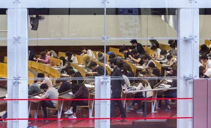 Aula de una universidad catalana.