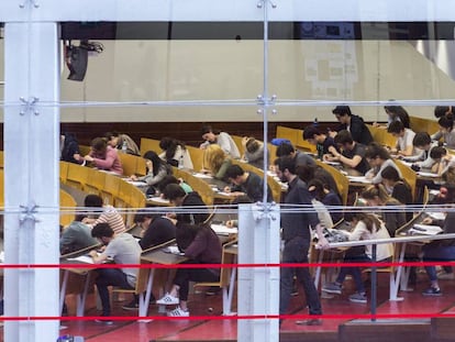 Aula de una universidad catalana.