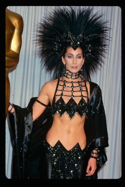 Cher en los Oscar de 1986.