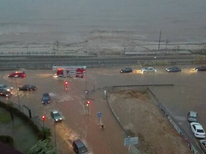 The N-II road in Vilassar de Mar on Wednesday.