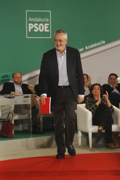 Griñán, ayer, en el comité director del PSOE andaluz.