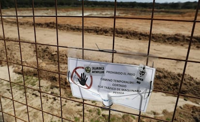 Zonas en obras donde está previsto levantar la mina de uranio en Salamanca.