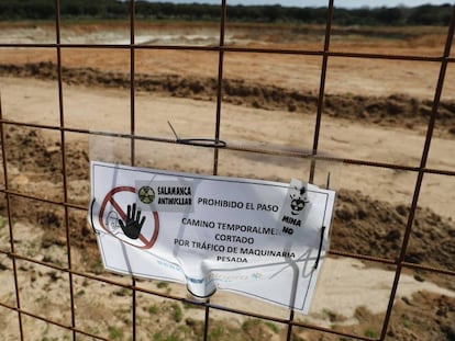 Zonas en obras donde está previsto levantar la mina de uranio en Salamanca.