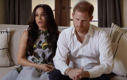 Após sua saída da família real britânica, Markle e Harry se mudaram para a Califórnia, na cidade de Montecito. De lá, eles trabalham para grandes empresas como Netflix e Spotify, com quem têm um podcast. Além disso, Markle escreveu um livro infantil e dublou um documentário para a Disney. Eles dificilmente fazem declarações ou atos públicos.