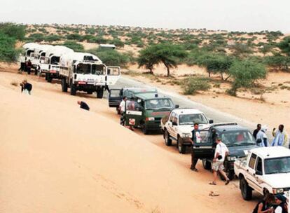Caravana de Barcelona-Acciò Solidària, en 2007 en Mauritania.