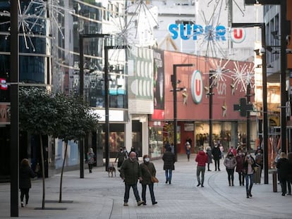 Un carrer d'Andorra la Vella. 