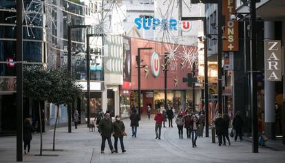 Un carrer d'Andorra la Vella.