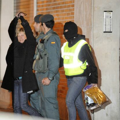 Arantza Zulueta, durante su anterior detención, en abril del pasado año.