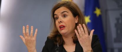La vicepresidenta del Gobierno, Soraya Sáenz de Santamaría.