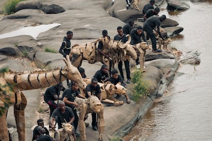 'La Estampida', a su paso por Kinshasa, en Congo.