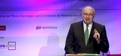 El comisario de Agricultura, Phil Hogan, durante su discurso.