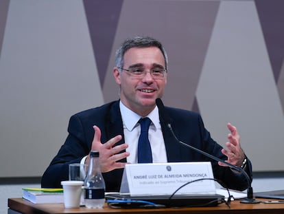 André Mendonça durante sabatina no Senado para o cargo de ministro do STF.