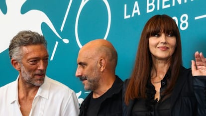 Vincent Cassel, Gaspar Noé e Monica Bellucci no 76º Festival de Veneza.