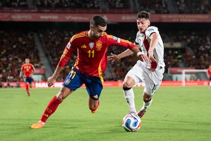 Ferran Torres, en el partido entre España y Georgia en Elche