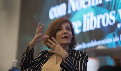 La escritora Elvira Lindo, en Madrid, en 2018.