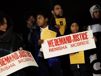 Concentración pidiendo justicia para la joven Renisha McBride, en Dearborn (Michigan).