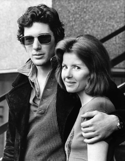 Richard Gere con la actriz Stacey Gregg, con la que particip en una representacin de 'Grease' en Broadway, en 1973.