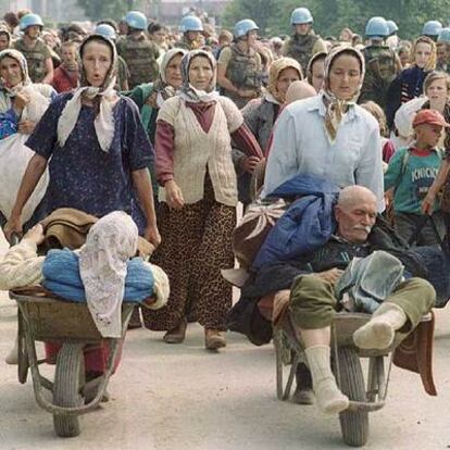 Refugiados de Srebrenica.