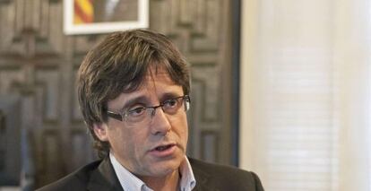 Eel alcalde de Girona y presidente de la Asociaci&oacute;n de Municipios por la Independencia (AMI), Carles Puigdemont.