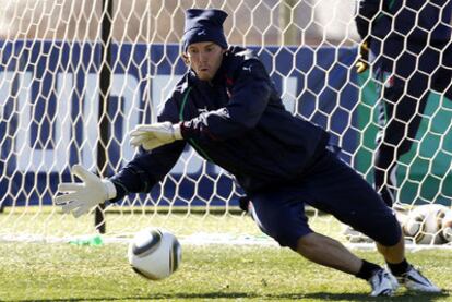 Marchetti, durante una sesión de entrenamiento de la selección italiana.