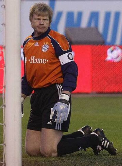 Oliver Kahn, cariacontecido tras encajar un gol.