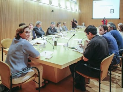 Ada Colau presideix la reunió de dimecres.