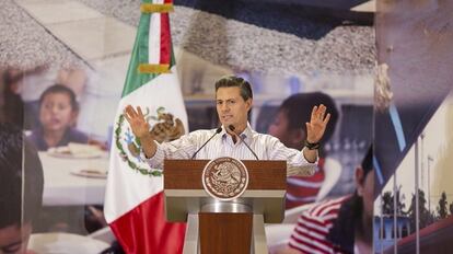 O presidente Enrique Peña Nieto, na quinta-feira passada, durante um ato em Guerrero em que anunciou medidas para reativar a economia do Estado.