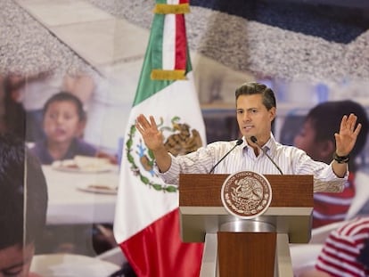 O presidente Enrique Peña Nieto, na quinta-feira passada, durante um ato em Guerrero em que anunciou medidas para reativar a economia do Estado.