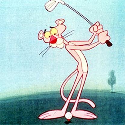 Una imagen de <b>la Pantera Rosa</b> en dibujos animados.