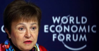 Kristalina Georgieva, directora gerente del FMI, en el Foro de Davos de 2020