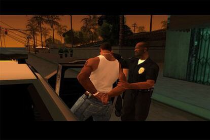 Imagen de uno de los juegos más vendidos la pasada Navidad. <b><i>GTA San Andreas<b>.<b>