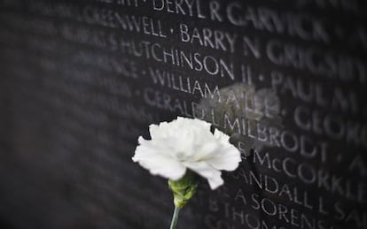 Homenagem no Memorial da Guerra do Vietnã em Washington.