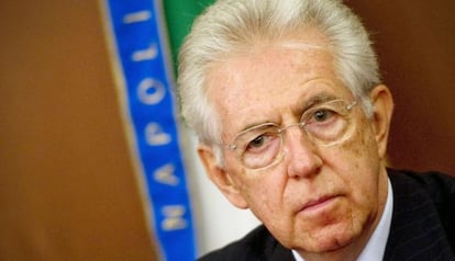 El primer ministro italiano, Mario Monti, el 5 de abril en N&aacute;poles.