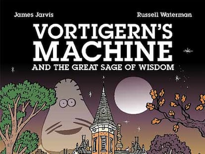 Portada de la novela ilustrada <i>Vortigern&#39;s machine</i>.