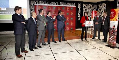 Presentación de la campaña turística de la Diputación de Sevilla, en Bilbao.