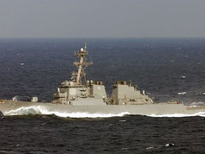 El destructor estadounidense USS Donald Cook, con base en Rota (Cádiz).
