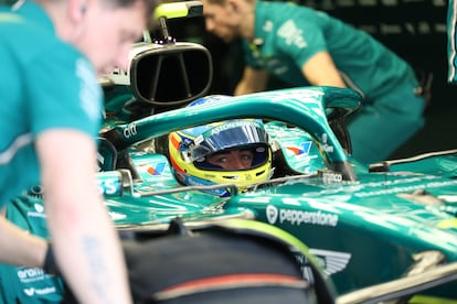 Fernando Alonso, durante los test recientes de Bahréin.